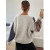 imageCHARTOU Women Causal V Neck Pullover Sweater y2k Argyle Plaid Sweater Preppy Style Knitwear TopsNavy