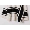 imageCHARTOU Women Fall 2025 Turtleneck Sweater Color Block Oversized HiLow Sweaters Knit Jumper TopsWhite