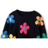 imageCHARTOU Women Oversized Floral Sweater Comfy 2025 Fall Fashion Pullover Sweater TopsBlack