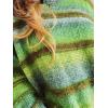 imageCHARTOU Women Stripes Gradient Knit Sweater Pullover Trendy 2025 Outfits Fuzzy Long Sleeve Jumper TopGreen