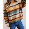 imageCHARTOU Women Stripes Gradient Knit Sweater Pullover Trendy 2025 Outfits Fuzzy Long Sleeve Jumper TopYellow