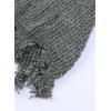 imageCHARTOU Womens Chunky Distressed Frayed Raw Hem Broken Oversized Slouchy SweaterGrey