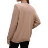 imageCHARTOU Womens Crewneck Cable Pointelle Long Sleeve Tassel Fringed Knitwear Sweater PulloverKhaki