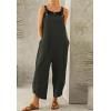 imageCHARTOU Baggy Bib Overalls Women Cropped Jumpsuit Cargo Tulip Hem Loose Capri Overalls Straps Suspender Jumpsuit PocketsGreen
