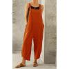 imageCHARTOU Baggy Bib Overalls Women Cropped Jumpsuit Cargo Tulip Hem Loose Capri Overalls Straps Suspender Jumpsuit PocketsOrange