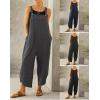 imageCHARTOU Baggy Bib Overalls Women Cropped Jumpsuit Cargo Tulip Hem Loose Capri Overalls Straps Suspender Jumpsuit PocketsPurple Red