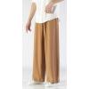 imageCHARTOU Mens Lightweight MidRise Wide Leg Cotton Linen Loose Fit Comfy Beach PantsCoffee