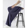 imageCHARTOU Mens Lightweight MidRise Wide Leg Cotton Linen Loose Fit Comfy Beach PantsNavy