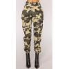 imageCHARTOU Women Camouflage Joggers Long Pants Mid Waist Camo Cargo Pants Workout Slacks Lounge PantsDark Yellow