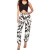 imageCHARTOU Women Camouflage Joggers Long Pants Mid Waist Camo Cargo Pants Workout Slacks Lounge PantsGrey