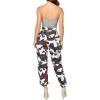 imageCHARTOU Women Camouflage Joggers Long Pants Mid Waist Camo Cargo Pants Workout Slacks Lounge PantsRed
