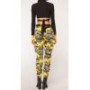 imageCHARTOU Women Camouflage Joggers Long Pants Mid Waist Camo Cargo Pants Workout Slacks Lounge PantsYellow