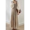 imageCHARTOU Women Summer Sleeveless Cotton Linen Overalls Casual Loose Wide Leg Jumpsuit Ruffle Baggy RomperKhaki