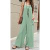 imageCHARTOU Womens Baggy Straight WideLeg Suspender Straps Bib Jumpsuit Overall RompersGreen