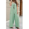 imageCHARTOU Womens Baggy Straight WideLeg Suspender Straps Bib Jumpsuit Overall RompersGreen