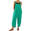 imageCHARTOU Baggy Bib Overalls Women Cropped Jumpsuit Cargo Tulip Hem Loose Capri Overalls Straps Suspender Jumpsuit PocketsGreen Blue