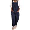 imageCHARTOU Women Baggy Overalls Cargo Harem Jumpsuit with Pockets Oversized Bib Overalls Long Pants RomperNavy