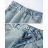 imageCHARTOU Women Casual Mid Long Denim Skirt Jean A Line Skirt Summer Packaged Hip High Waist Midi Denim Skirt with SlitBlue