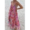 imageCHARTOU Women Slouchy Boho Floral Vacation Maxi Dress Summer Spaghetti Straps Flowy Beach DressFloral