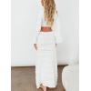 imageCHARTOU Womens Bodycon Dresses Knit Cut Out Sexy Long Sleeve Maxi Dress Ribbed Sweater Dress Fall 2024White