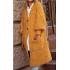 imageCHARTOU Casual Long Cardigan Sweater for Women Fall 2025 Open Front Chunky Knit Sweaters Outwear CoatYellow
