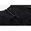 imageCHARTOU Long Sleeve Jean Dresses for Women 2024 Trendy Smocked Babydoll Bow Tie Front Denim Dress SummerBlack