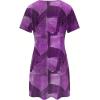 imageCHARTOU Women Crew Neck Patchwork Denim Dress Short Sleeve Printed Club Faux Jean DressesPurple