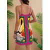 imageCHARTOU Women Summer Short Floral Boho Wrap Dress Spaghetti Strap Side Tie Asymmetrical Mini DressRose