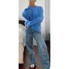 imageCHARTOU Women Sweaters Fall 2025 Comfort Long Sleeve Crewneck Knitwear Casual Pullover Sweater OutfitsBlue