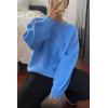 imageCHARTOU Women Sweaters Fall 2025 Comfort Long Sleeve Crewneck Knitwear Casual Pullover Sweater OutfitsBlue