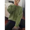 imageCHARTOU Women Sweaters Fall 2025 Comfort Long Sleeve Crewneck Knitwear Casual Pullover Sweater OutfitsGreen