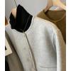 imageCHARTOU Women Crop Pea Coat Dressy Lady Jacket Short Winter Wool Blend Overcoat with PocketsApricot