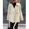 imageCHARTOU Women Notch Lapel Crop Trench Coat Fall Trendy 2025 Long Sleeve Outwear Jacket with BeltBeige