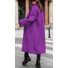 imageCHARTOU Women Pea Coat Lapel Collar Winter Long Trench Coat Warm Wool Blend OvercoatPurple