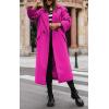 imageCHARTOU Women Pea Coat Lapel Collar Winter Long Trench Coat Warm Wool Blend OvercoatRose