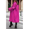 imageCHARTOU Women Pea Coat Lapel Collar Winter Long Trench Coat Warm Wool Blend OvercoatRose