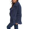 imageCHARTOU Women Winter Faux Fur Coat Fuzzy Sherpa Fleece Jacket Open Front Teddy Bear Coat OvercoatBlue