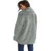 imageCHARTOU Women Winter Faux Fur Coat Fuzzy Sherpa Fleece Jacket Open Front Teddy Bear Coat OvercoatGrey