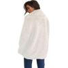 imageCHARTOU Women Winter Faux Fur Coat Fuzzy Sherpa Fleece Jacket Open Front Teddy Bear Coat OvercoatWhite