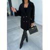 imageCHARTOU Womens Casual Thicken Notch Lapel Pea Coat Wool Blend Double Breasted Mid Long Overcoat Winter JacketBlack