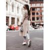 imageCHARTOU Womens Long Wool Blend Jackets Tie Belt Lapel WrapTrench Coat Fall Casual Woolen Pea Coats Overcoat with PocketsApricot