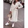 imageCHARTOU Womens Long Wool Blend Jackets Tie Belt Lapel WrapTrench Coat Fall Casual Woolen Pea Coats Overcoat with PocketsWhite