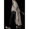imageCHARTOU Womens Long Wool Trench Pea Coats Winter Herringbone Vintage Notch Belted Double Breast OvercoatBrown