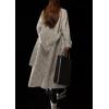 imageCHARTOU Womens Long Wool Trench Pea Coats Winter Herringbone Vintage Notch Belted Double Breast OvercoatBrown