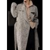 imageCHARTOU Womens Long Wool Trench Pea Coats Winter Herringbone Vintage Notch Belted Double Breast OvercoatBrown