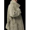 imageCHARTOU Womens Long Wool Trench Pea Coats Winter Herringbone Vintage Notch Belted Double Breast OvercoatGreen