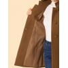 imageCHARTOU Womens MidLong Woolen Pea Coat Stand Collar Single Breasted Wool Blend Jacket Blazer Winter Overcoat with PocketsBrown