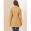 imageCHARTOU Womens MidLong Woolen Pea Coat Stand Collar Single Breasted Wool Blend Jacket Blazer Winter Overcoat with PocketsKhaki
