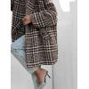 imageCHARTOU Womens Oversized Blazed Collar Double Breasted Overcoat Thick Plaid Pea Coat Jacket Long Trench CoatApricot