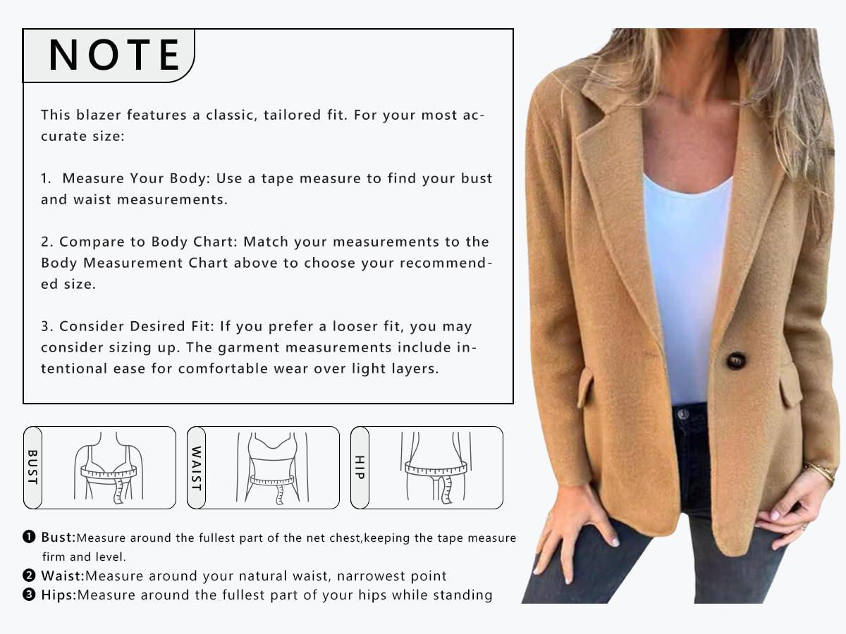 imageCHARTOU Women Solid Color Blazer Wool Blend Causal Business Office Open Front Short Jacket Pea CoatPurple